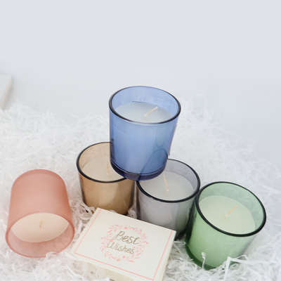 Vela perfumada 2022 de la cera de cristal colorida simple de la soja del hogar del aroma