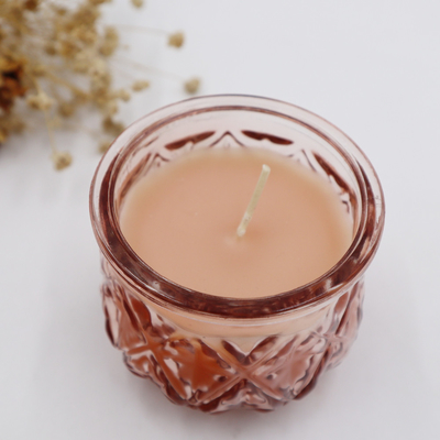 Vela perfumada 2022 de la cera de cristal colorida de lujo de la soja del hogar del aroma