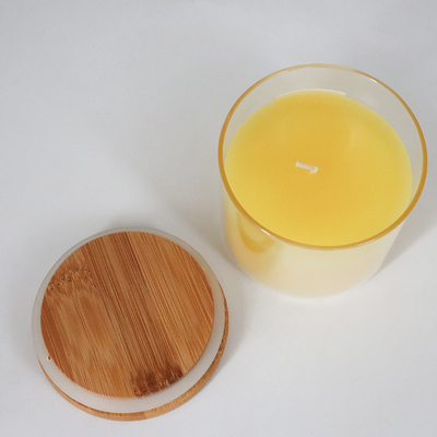 Vela perfumada 2022 de la cera de cristal colorida de lujo de la soja del hogar del aroma con la tapa de madera