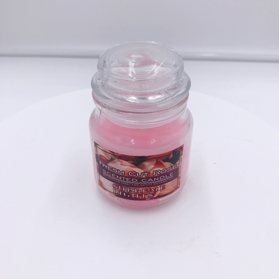 Rosa Mason Jar Candle Rose Scented del Aromatherapy del vegano para el alivio de tensión
