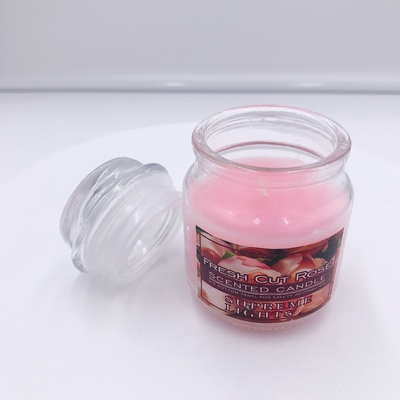 Rosa Mason Jar Candle Rose Scented del Aromatherapy del vegano para el alivio de tensión