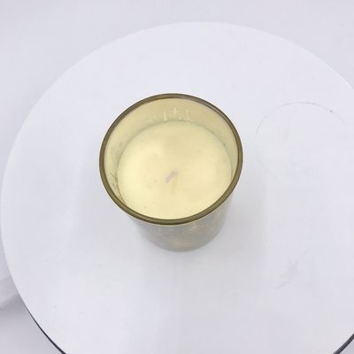 Vela de electrochapado amarilla hecha en casa del hogar del aroma para el Aromatherapy