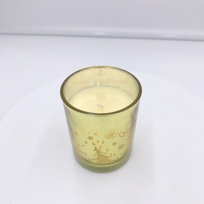 Vela de electrochapado amarilla hecha en casa del hogar del aroma para el Aromatherapy