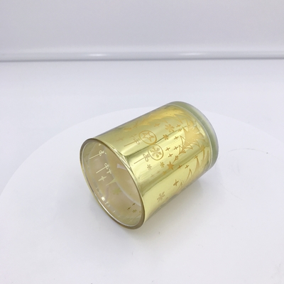 Vela de electrochapado amarilla hecha en casa del hogar del aroma para el Aromatherapy