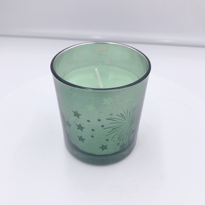 Vela de electrochapado amarilla hecha en casa del hogar del aroma para el Aromatherapy