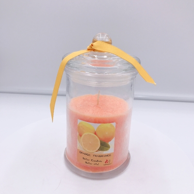 La cera anaranjada orgánica de la soja del OEM sospechó a Mason Jar Candle para el sueño