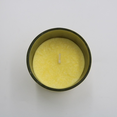 vela perfumada electrochapada amarilla del tarro de cristal 9cl con el modelo agrietado