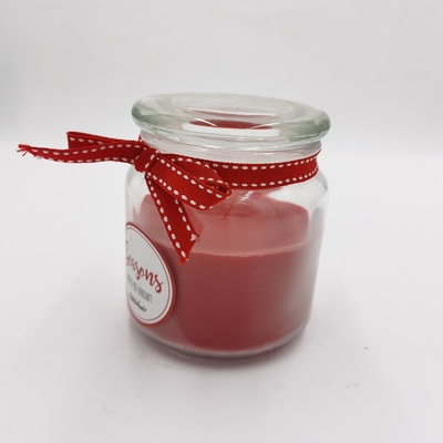Tarro esencial rojo personalizado Mason For Christmas de la luz de la vela de la cera de parafina