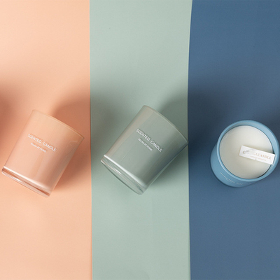 Las luces naturales del té de la soja de la fragancia de Eco miran al trasluz los tarros 150g por días de fiesta de la Navidad