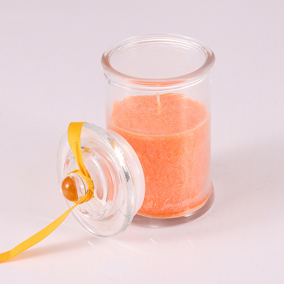 Vela perfumada del tarro de cristal con el peso de la cera 90g   Para la decoración casera