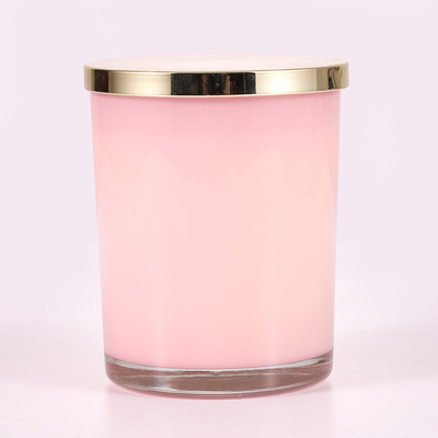 El tarro de cristal en colores pastel 14.5oz sospechó el eucalipto Camellia With Customized Fragrance de la vela