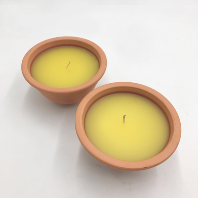 7Oz interior Clay Pot Citronella Garden Candles para los mosquitos
