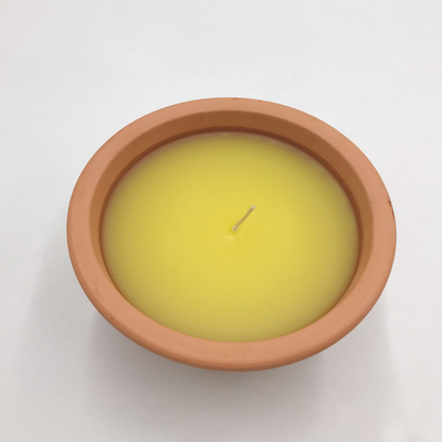 7Oz interior Clay Pot Citronella Garden Candles para los mosquitos