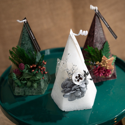 El regalo perfumado modificado para requisitos particulares del árbol de navidad de Navidad de la vela de la soja fijó 2pk