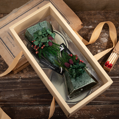El regalo perfumado modificado para requisitos particulares del árbol de navidad de Navidad de la vela de la soja fijó 2pk