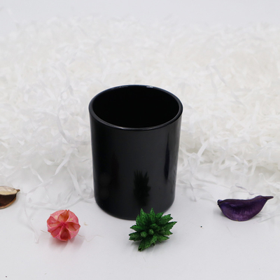 Tazas votivas 6.2x7.3 del candelero de cristal negro vacío de Tealight para la iglesia