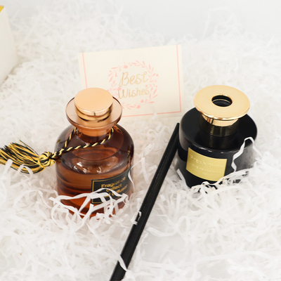 Sistema de lujo del regalo de Reed Diffuser 126ml del aroma en la botella de Brown para la fragancia casera