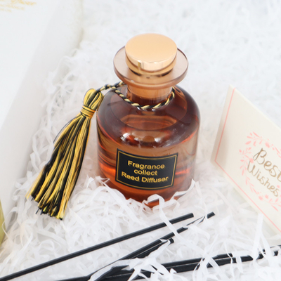 Sistema de lujo del regalo de Reed Diffuser 126ml del aroma en la botella de Brown para la fragancia casera