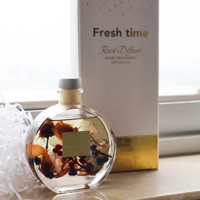 El sistema de lujo del regalo de Reed Diffuser 100ml del aroma con Brown secó la flor