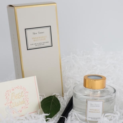 Aroma Reed Diffuser 126ml alrededor del regalo de lujo de la botella fijado con la tapa del oro
