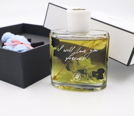 Regalo de lujo de la botella del cuadrado de Reed Diffuser 180ml del aroma fijado con la caja blanca