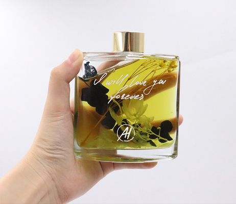 Regalo de lujo de la botella del cuadrado de Reed Diffuser 180ml del aroma fijado con la caja blanca