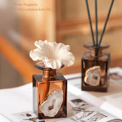 El regalo de lujo de Reed Diffuser 180ml Brown del aroma fijó con Shell Decoration blanca