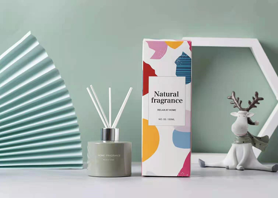 Perfume de lujo de Reed Diffuser Colorful Gift Set 120ml del aroma con la caja de CMYK