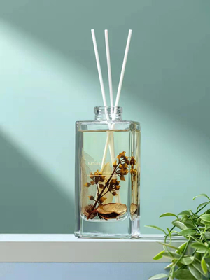 Regalo de lujo del perfume del cuadrado de Reed Diffuser 150ml del aroma fijado con la flor secada