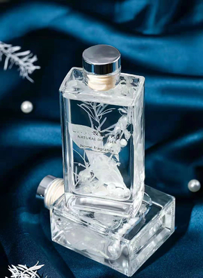Regalo de lujo del perfume del cuadrado de Reed Diffuser 150ml del aroma fijado con la flor secada