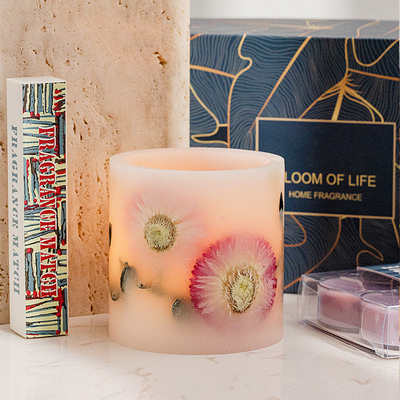 la vela decorativa del difusor de Tealight del cuarto de baño 4pk fijó el sistema casero del regalo del olor
