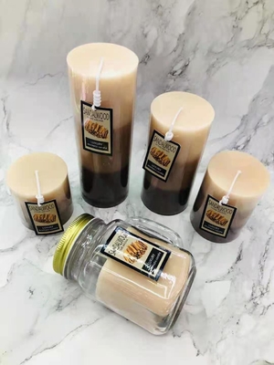 el pilar hecho a mano de las velas de la soja de 3.5oz 4.5oz sospechó las velas para el alivio de tensión