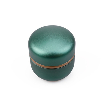 Ronda del ODM 6 onza Tin Container Candle Red Green con el grano de café