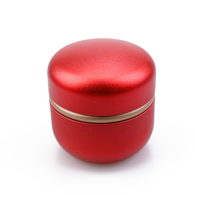 Ronda del ODM 6 onza Tin Container Candle Red Green con el grano de café