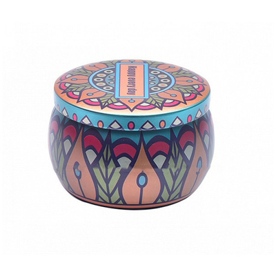 Pequeña decoración de aluminio única 120g de Tin Can Candle With Stone