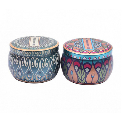 Pequeña decoración de aluminio única 120g de Tin Can Candle With Stone