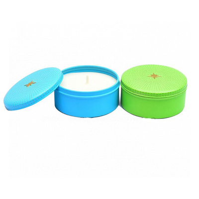 Metal de aluminio Mini Tin Candles For Votive Tealight 3oz de la cera perfumada de la soja