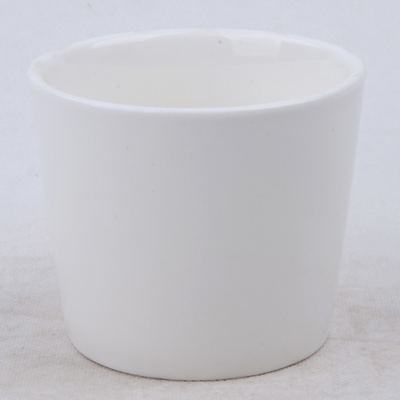el blanco llano 7oz sospechó el pote de cerámica natural de la vela de la soja para dormir