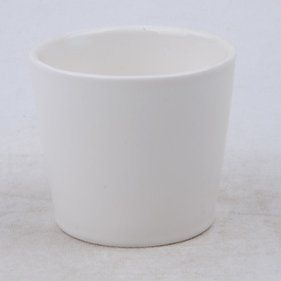 el blanco llano 7oz sospechó el pote de cerámica natural de la vela de la soja para dormir