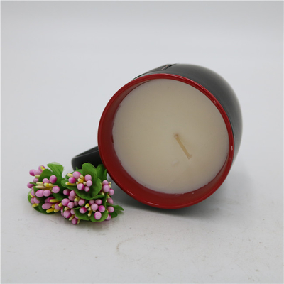 Vela perfumada de la taza de té de Matte Black Ceramic Citronella Candle