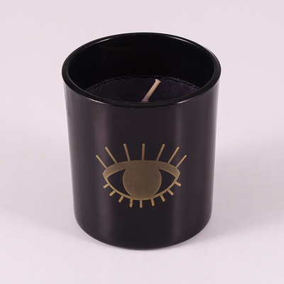La vainilla Bean Soy Wax Glass Jar del hogar del aroma sospechó el negro 8oz de la vela
