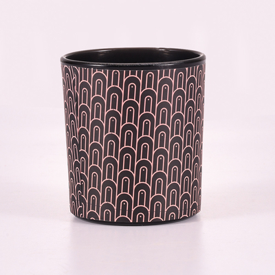 La vainilla Bean Soy Wax Glass Jar del hogar del aroma sospechó el negro 8oz de la vela
