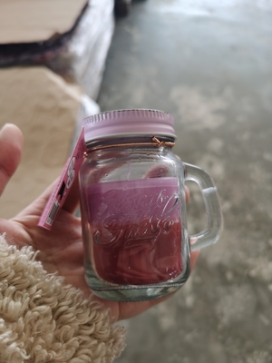 Cera Mason Jar Custom Scented Candle lindo de la soja del hogar del aroma con la manija