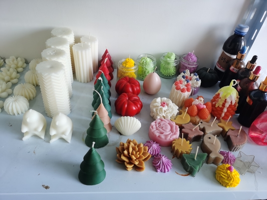 Diversas formas modificadas para requisitos particulares de Shell Flower Paraffin Wax Candle
