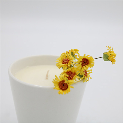 Soja de cerámica Matte White sospechado vela 7oz de la taza de té del hogar del aroma