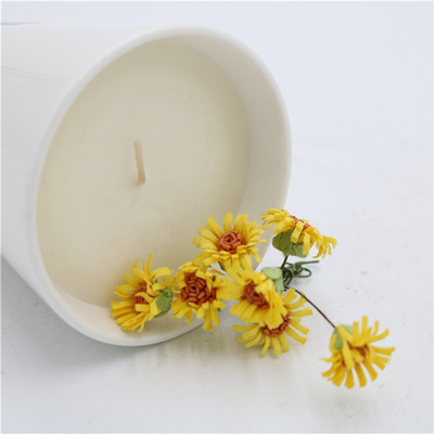 Soja de cerámica Matte White sospechado vela 7oz de la taza de té del hogar del aroma