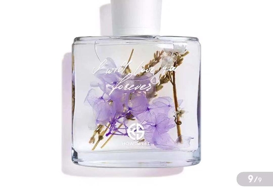 Aroma Reed Diffuser 100ml del perfume del sitio con la decoración secada de las flores