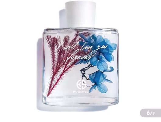 Aroma Reed Diffuser 100ml del perfume del sitio con la decoración secada de las flores